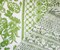 White-Green Nylon Cotton Floral Stripe Printed Mesh Tulle Knit Fabric By the Yard